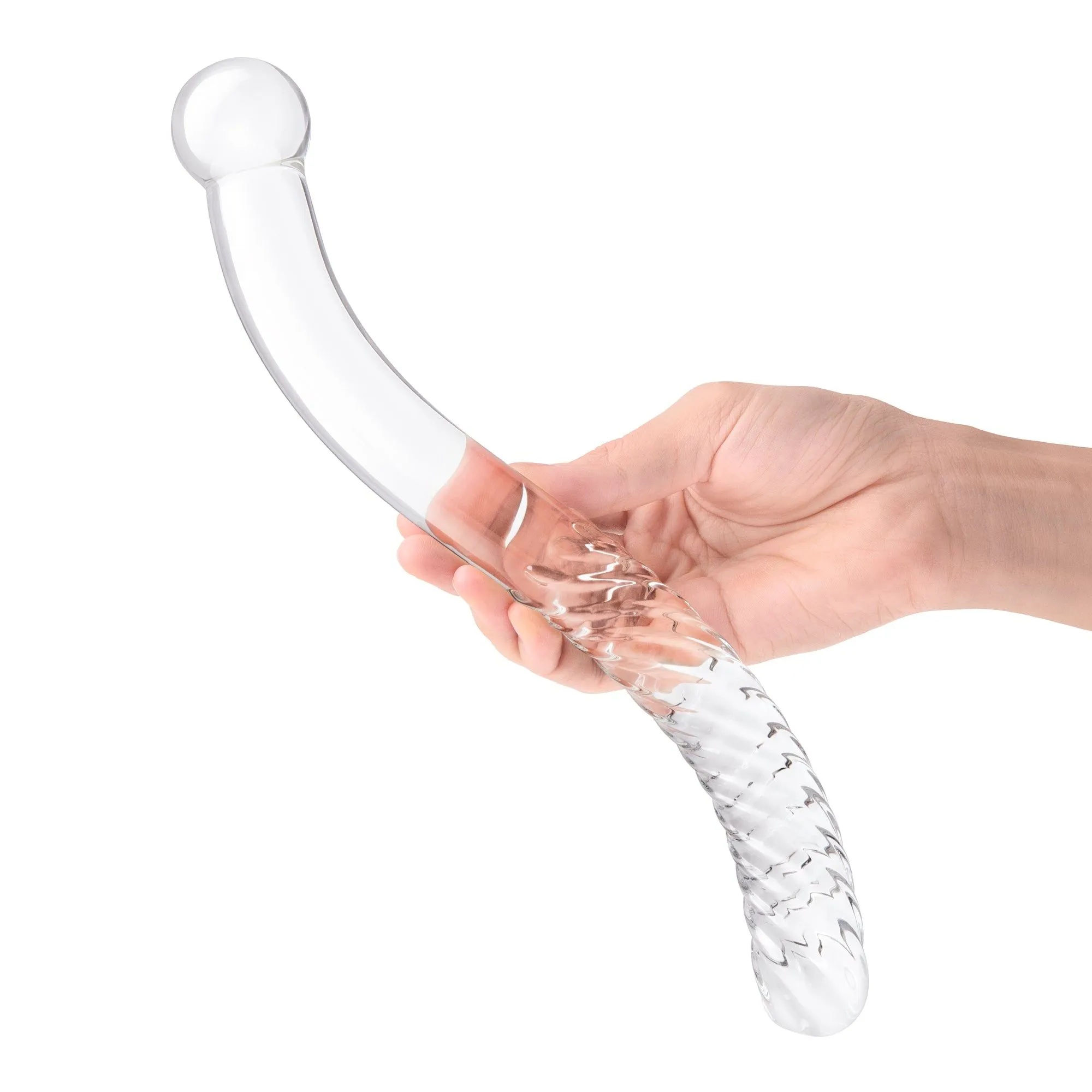 11" Pelvic Wand Curved Double Ended Dildo