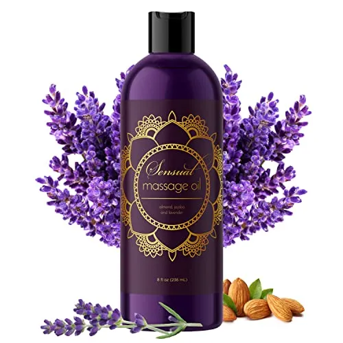 2 Massage Oils for Massage Therapy - Maple Holistics Massage Oil Kit with Aromatherapy Lavender Massage Oil Plus Flirty Berry Massage Oil for Sensual Aromatherapy Made with Pure Essential Oils
