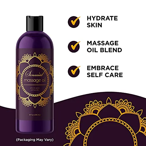 2 Massage Oils for Massage Therapy - Maple Holistics Massage Oil Kit with Aromatherapy Lavender Massage Oil Plus Flirty Berry Massage Oil for Sensual Aromatherapy Made with Pure Essential Oils