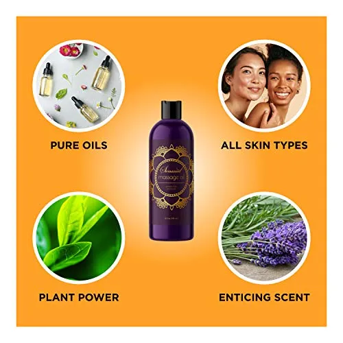 2 Massage Oils for Massage Therapy - Maple Holistics Massage Oil Kit with Aromatherapy Lavender Massage Oil Plus Flirty Berry Massage Oil for Sensual Aromatherapy Made with Pure Essential Oils