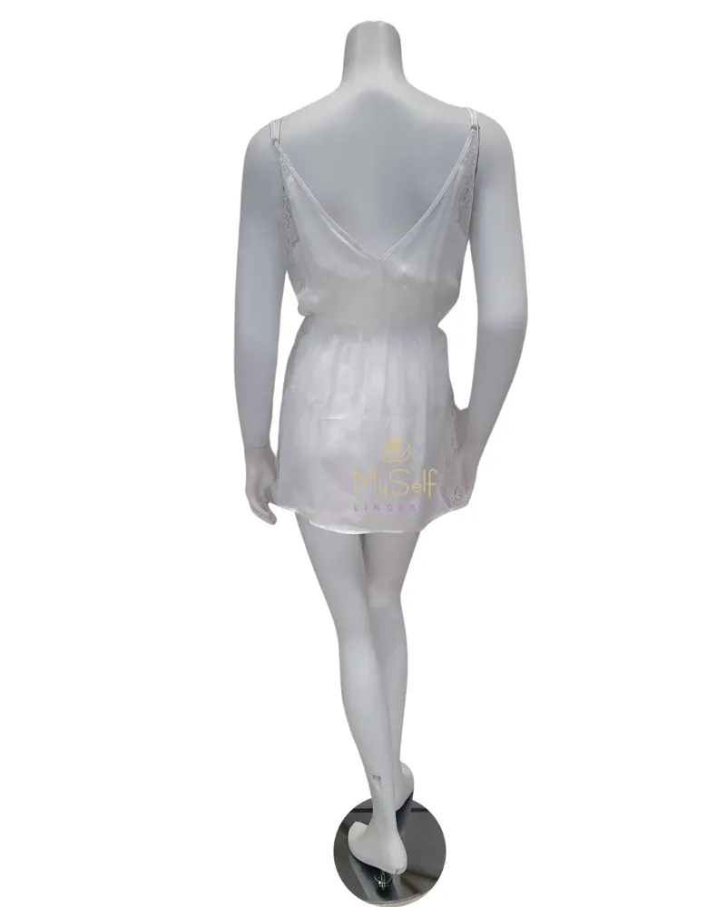 3644 Waisted Lace Ivory Chemise