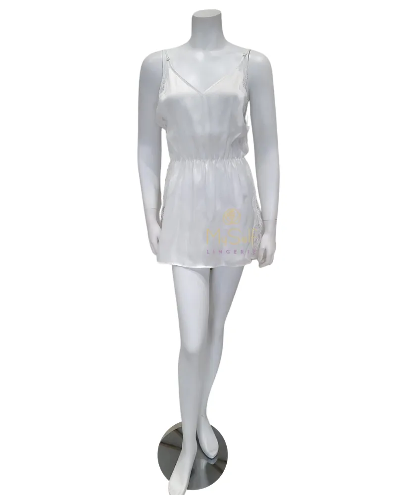 3644 Waisted Lace Ivory Chemise