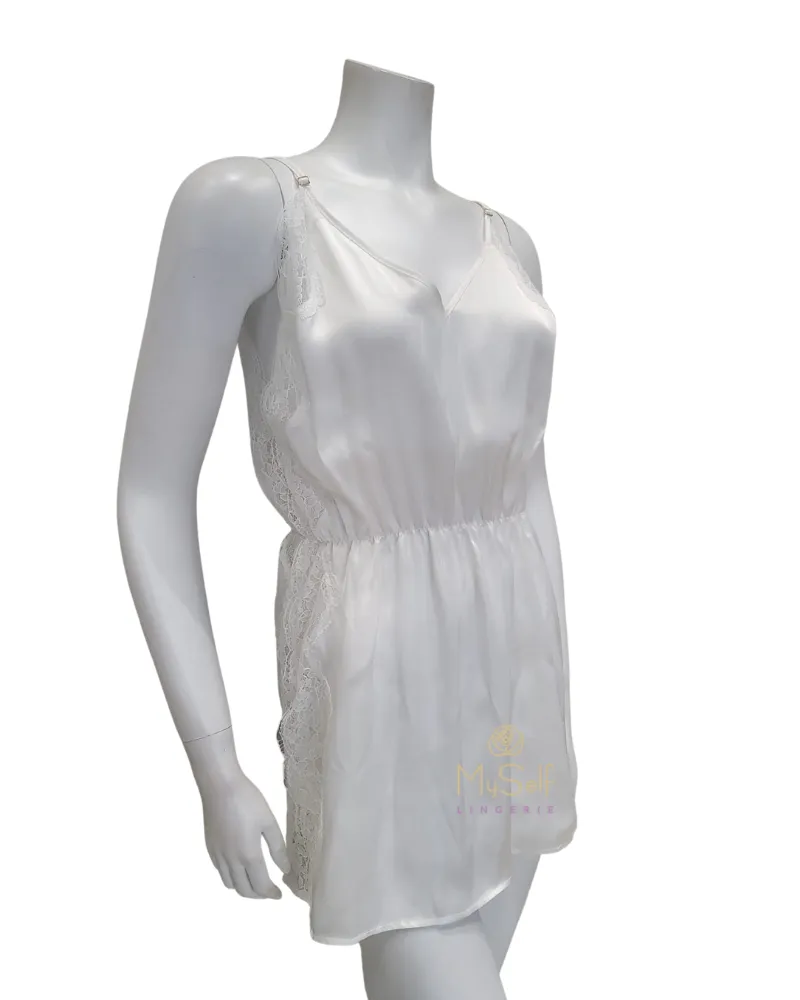 3644 Waisted Lace Ivory Chemise