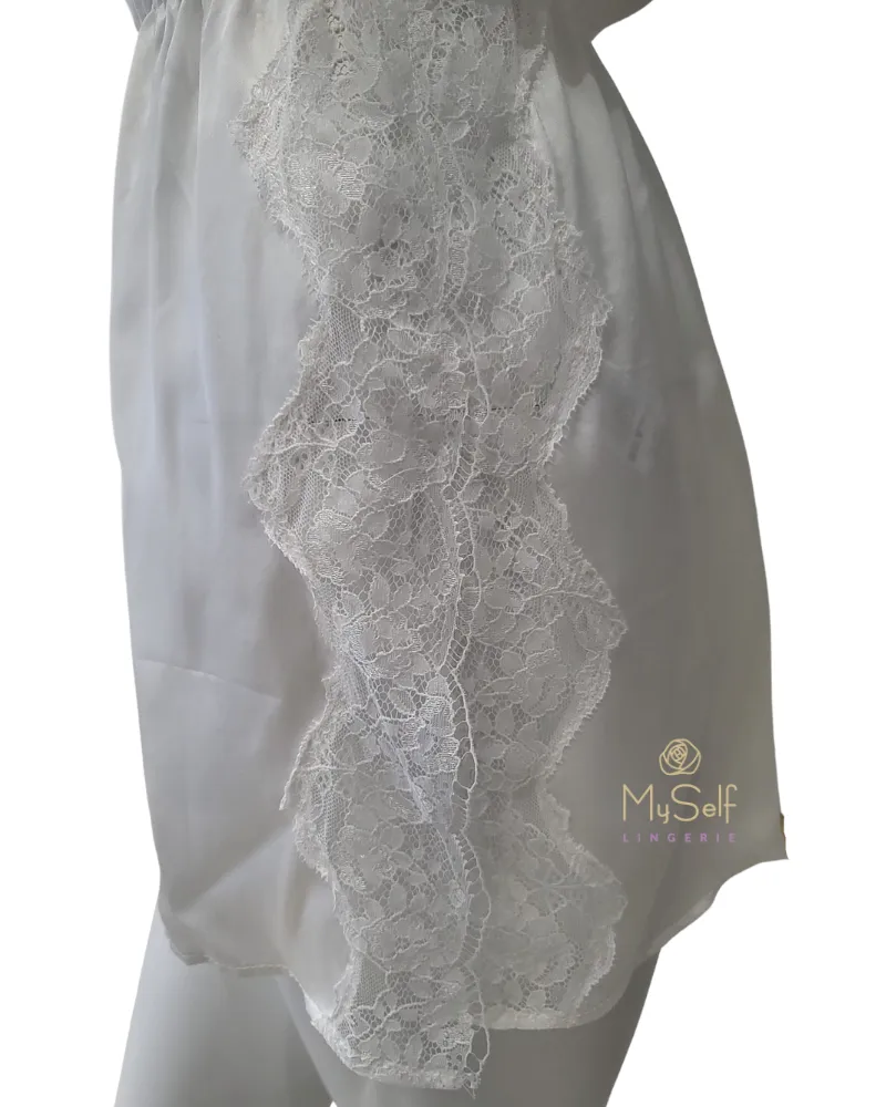 3644 Waisted Lace Ivory Chemise
