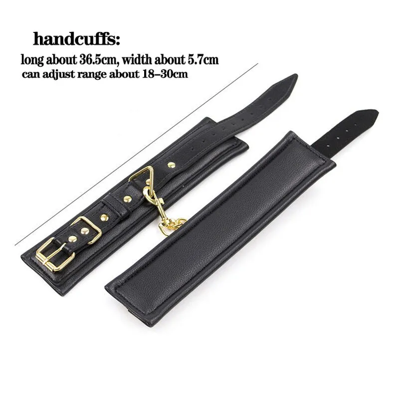 3pcs/Set(Neck Collar Handcuffs Ankle Cuffs)