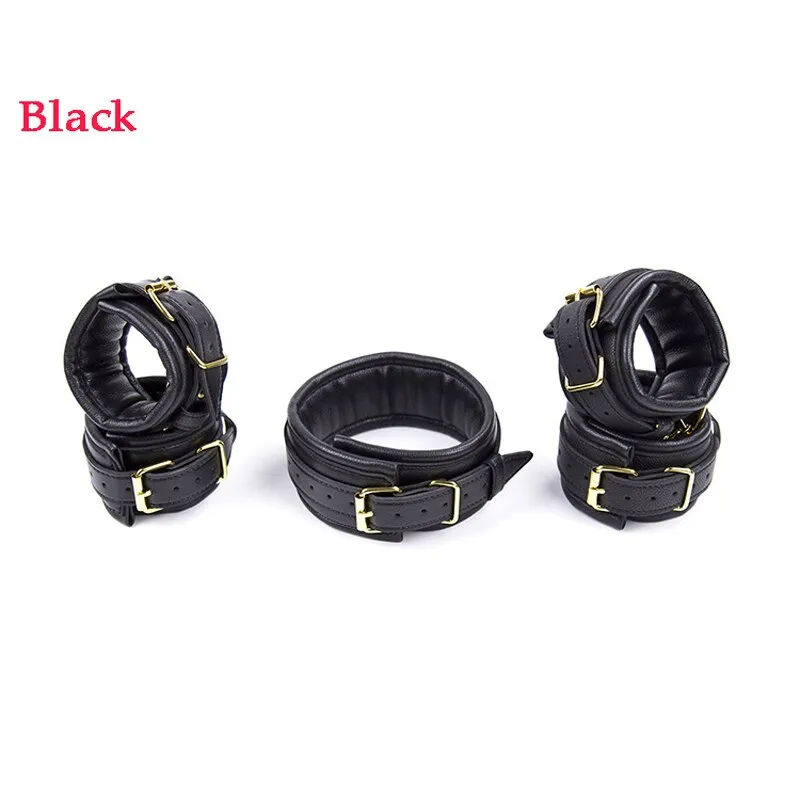 3pcs/Set(Neck Collar Handcuffs Ankle Cuffs)