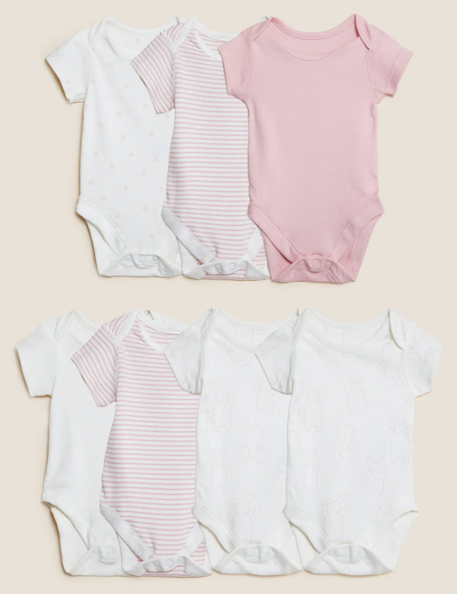 7pk Pure Cotton Printed Bodysuits