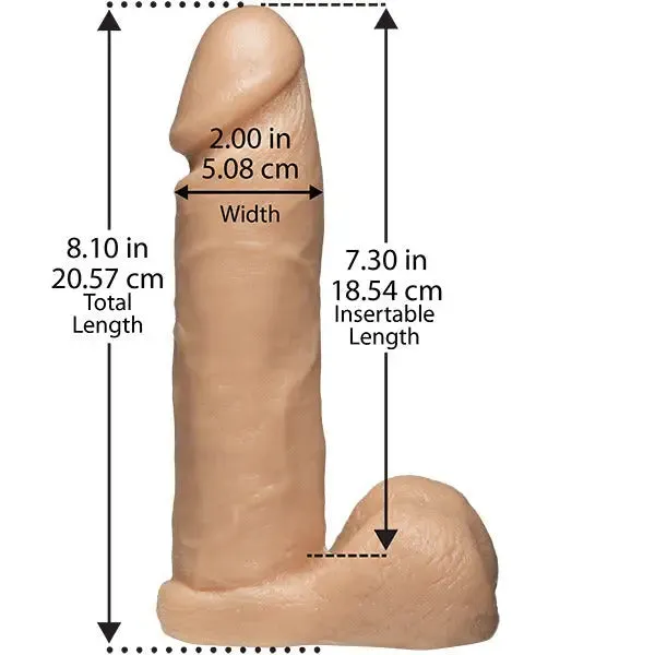 8-inch Doc Johnson Realistic Strap-on Dildo with Vein Detail
