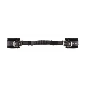 Adjustable Leather Handcuffs - Black