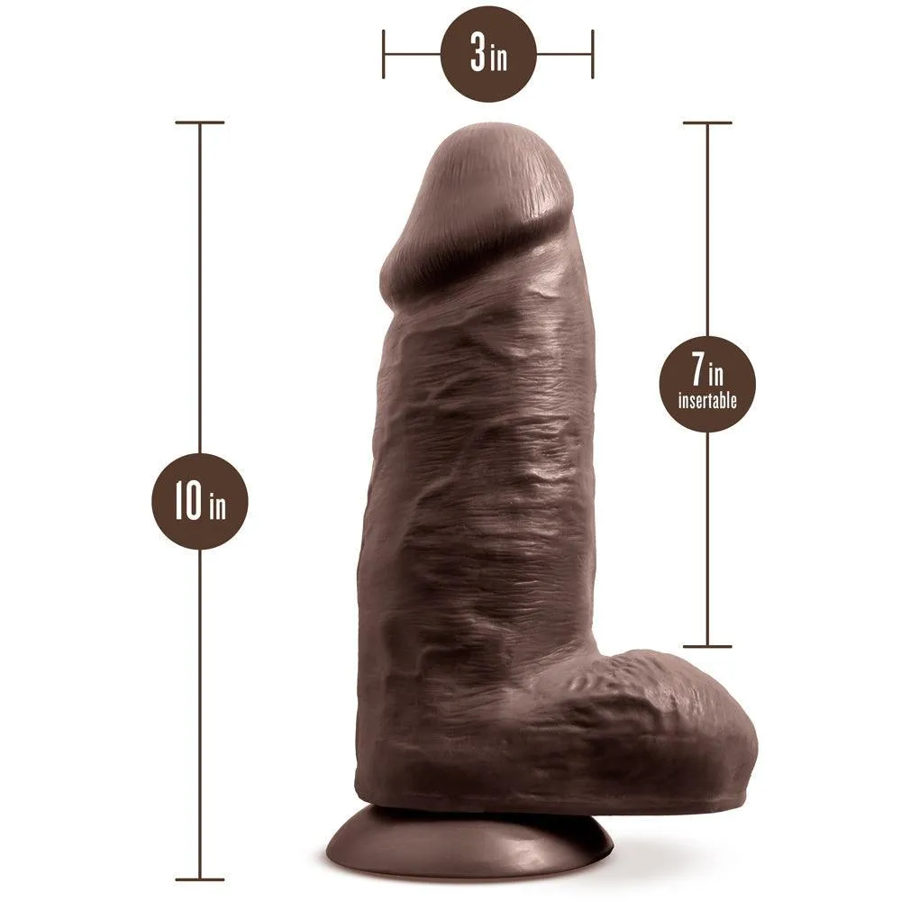 Au Naturel - Chub - 10 Inch Dildo - Chocolate