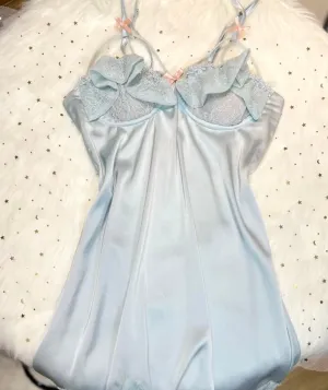 Blue Cream Soft  Lingerie Dress