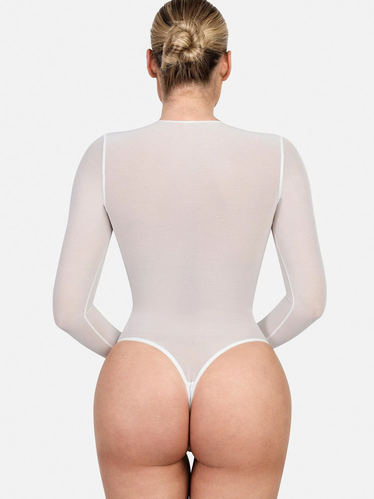 Built-In Shapewear Thong Bodysuits Or Split Midi Skirt