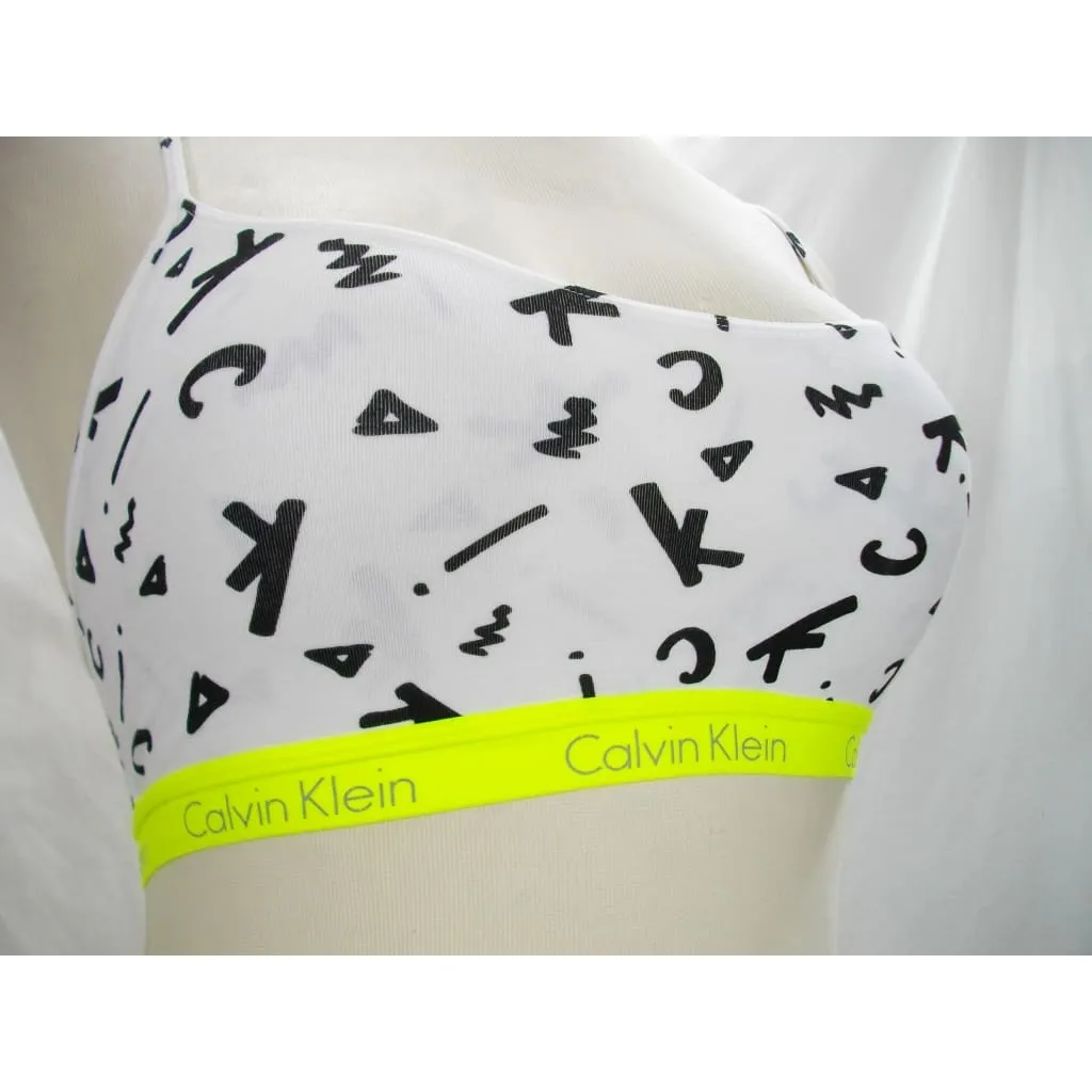 Calvin Klein QF1536 CK One Cotton Bralette SIZE XS X-SMALL Black White Yellow NWT