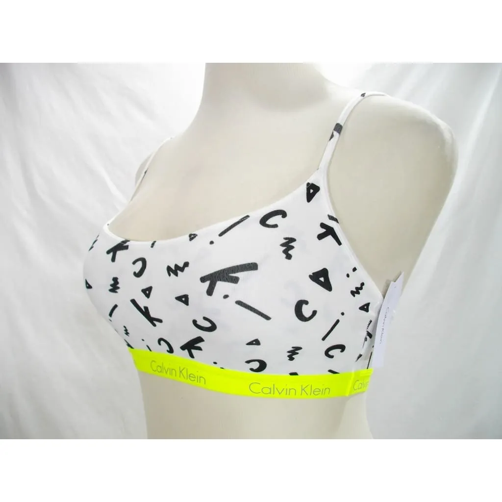 Calvin Klein QF1536 CK One Cotton Bralette SIZE XS X-SMALL Black White Yellow NWT