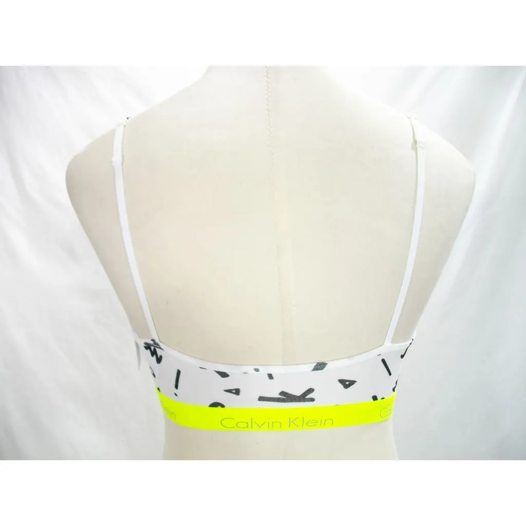 Calvin Klein QF1536 CK One Cotton Bralette SIZE XS X-SMALL Black White Yellow NWT