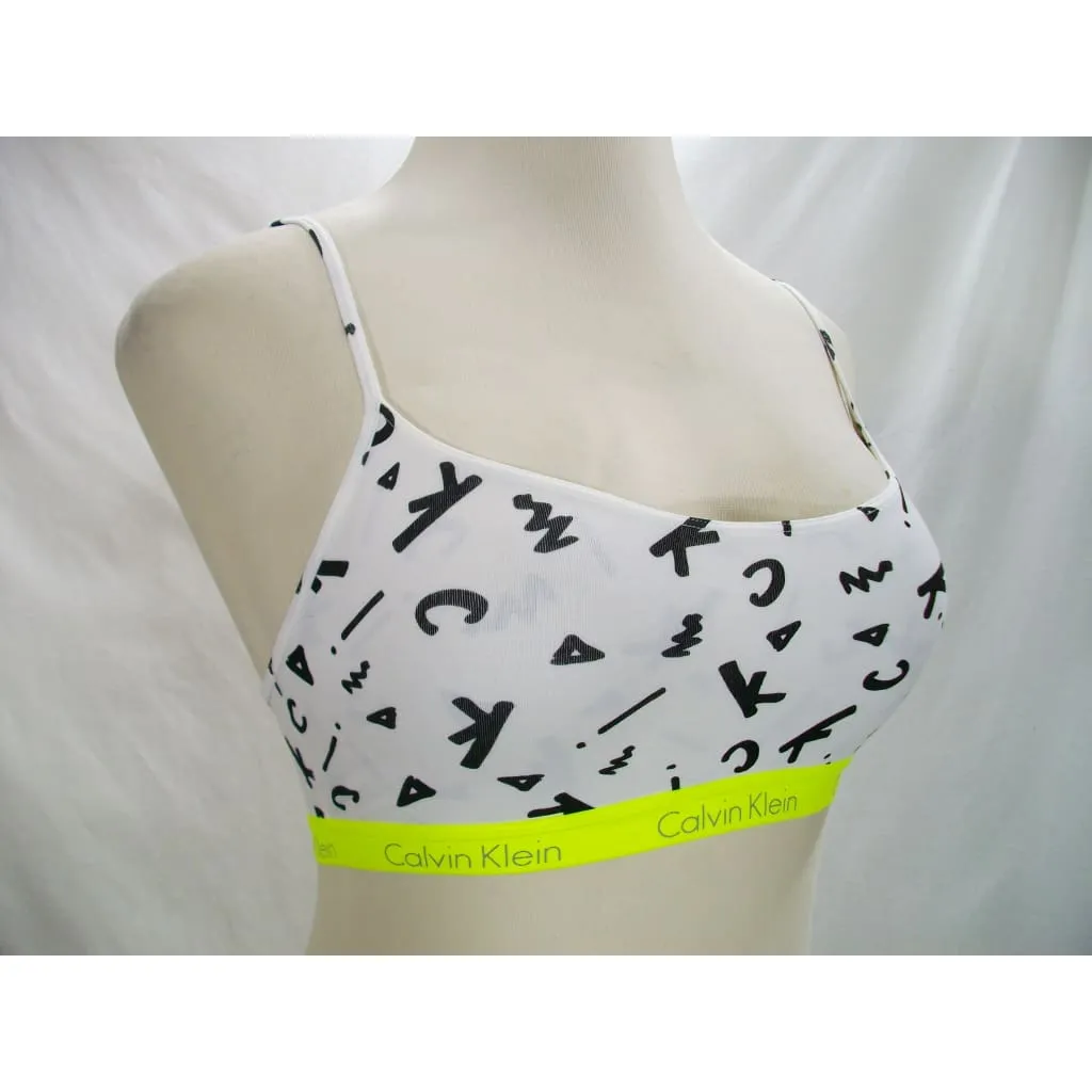 Calvin Klein QF1536 CK One Cotton Bralette SIZE XS X-SMALL Black White Yellow NWT
