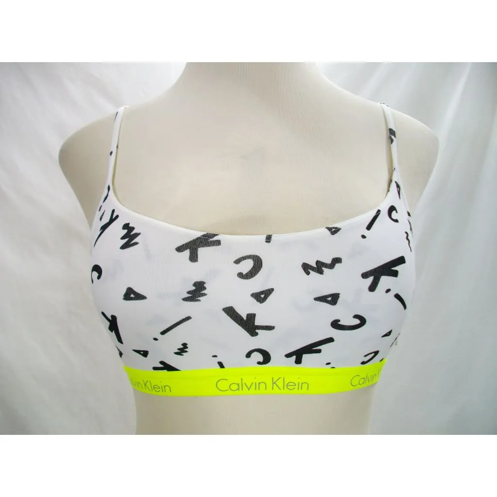 Calvin Klein QF1536 CK One Cotton Bralette SIZE XS X-SMALL Black White Yellow NWT