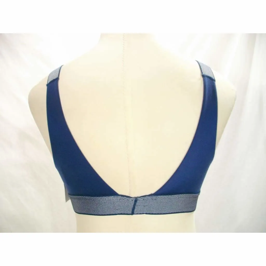 Calvin Klein QF1998 Mesh Strap Logo Stretch Wire Free Bralette Size SMALL Blue NWT
