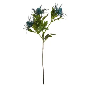 CB Imports Artificial Sea Holly Spray Aqua 67cm