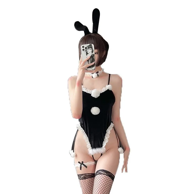 Cheery Velvet Lingerie Set