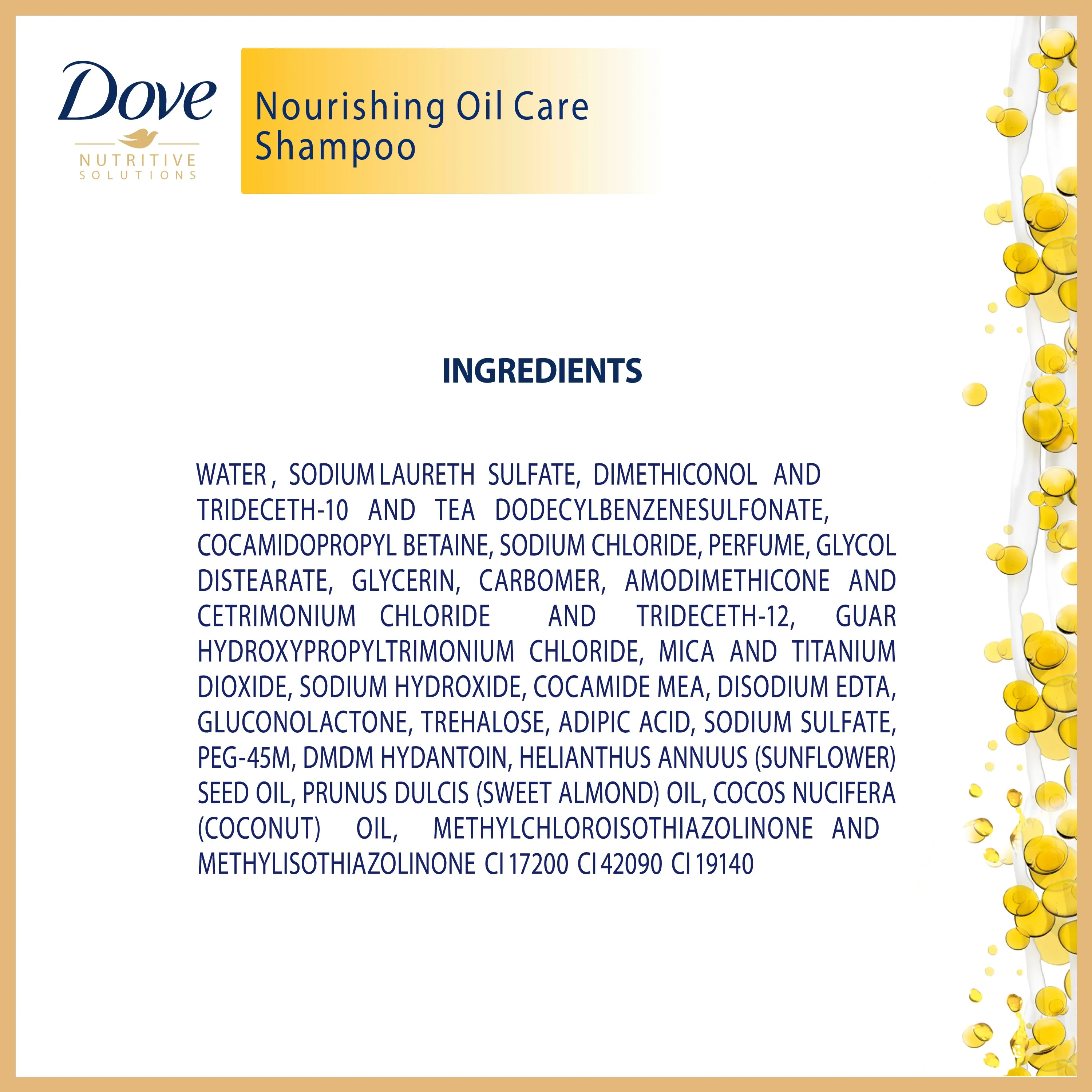 Dove Shampoo Nourishing Oil Care 170ml