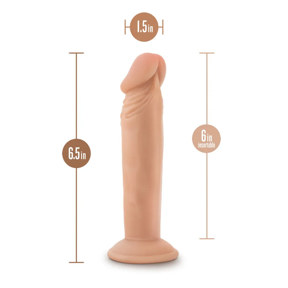 Dr. Skin Plus By Blush® | Realistic Vanilla 6.5-Inch Long Soft Yet Erect & Posable Dildo With Suction Cup Base