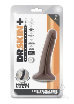 Dr Skin Plus Posable Dildo 5 Chocolate