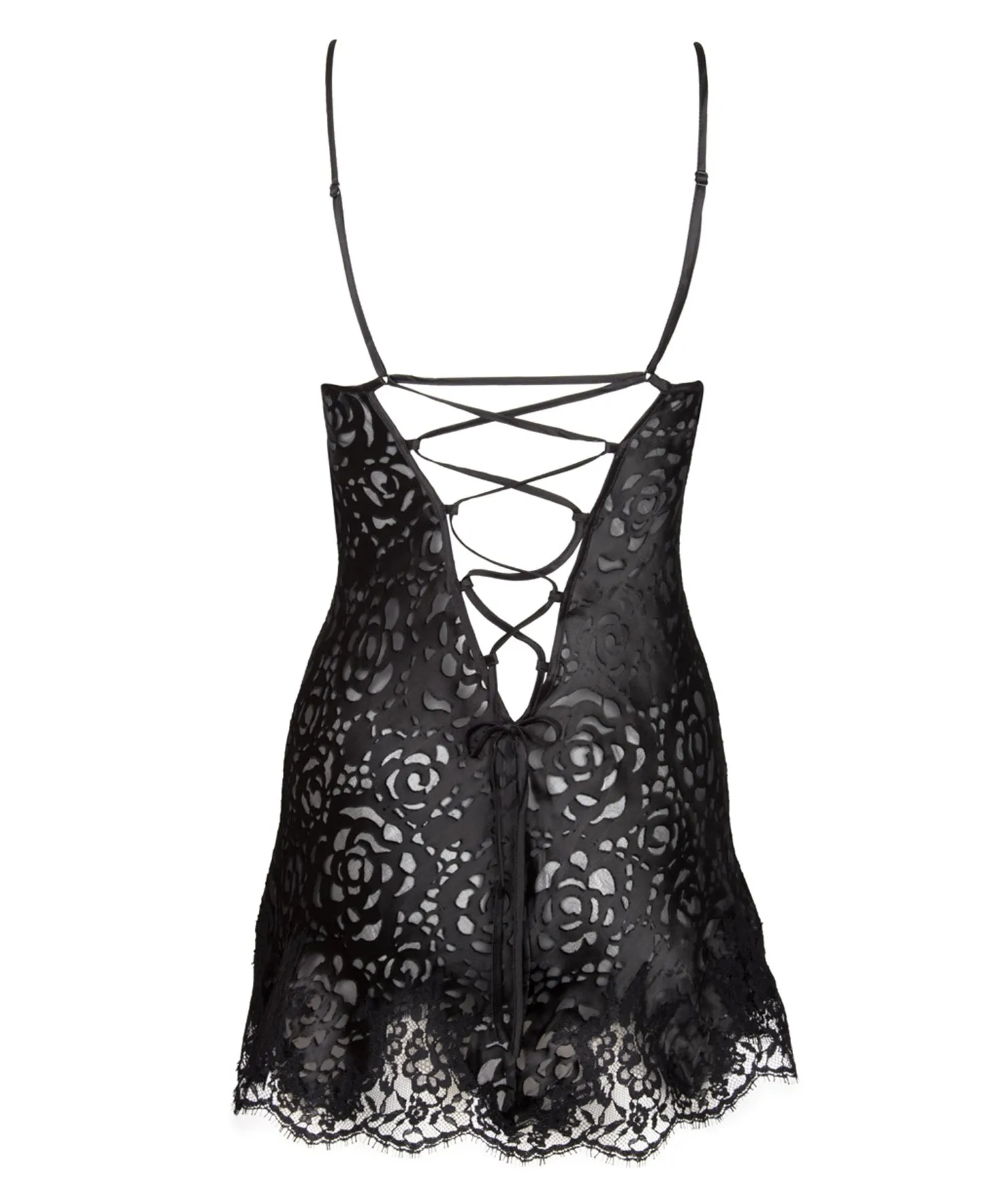 Dressing Floral Black Babydoll