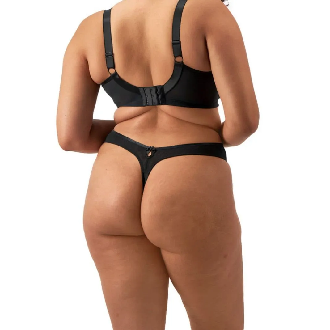 Elomi Teagan Thong in Black Almond EL302670