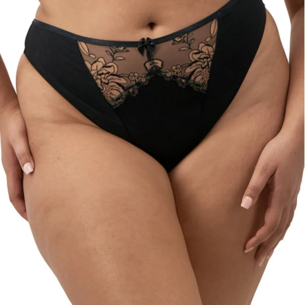 Elomi Teagan Thong in Black Almond EL302670