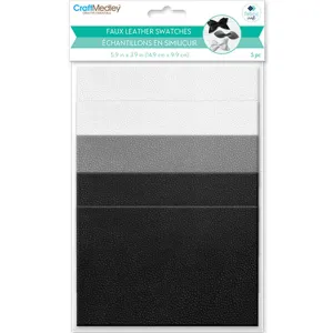 Fabric Craft:  Faux Leather Swatches 5Ct Classic, 5.9in X 3.9in