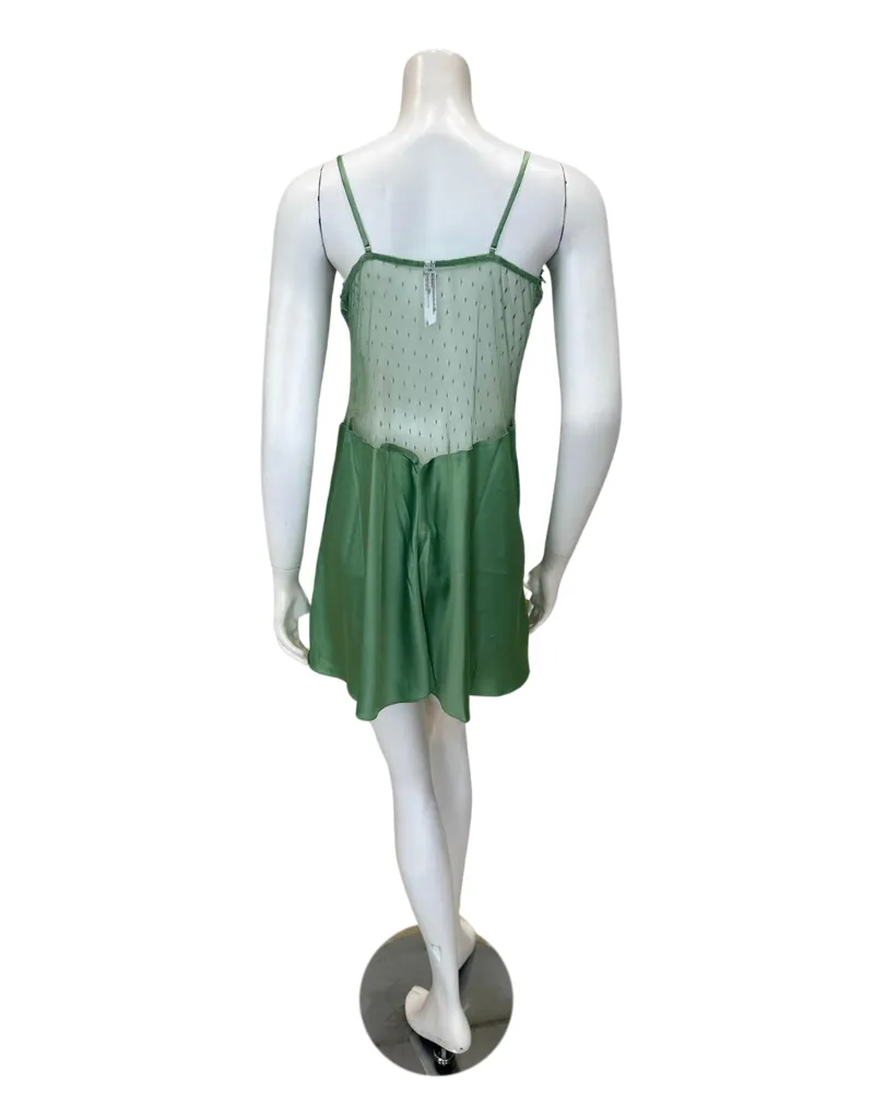 Flora Nikrooz Forest Green Showstopper Chemise & Robe Set