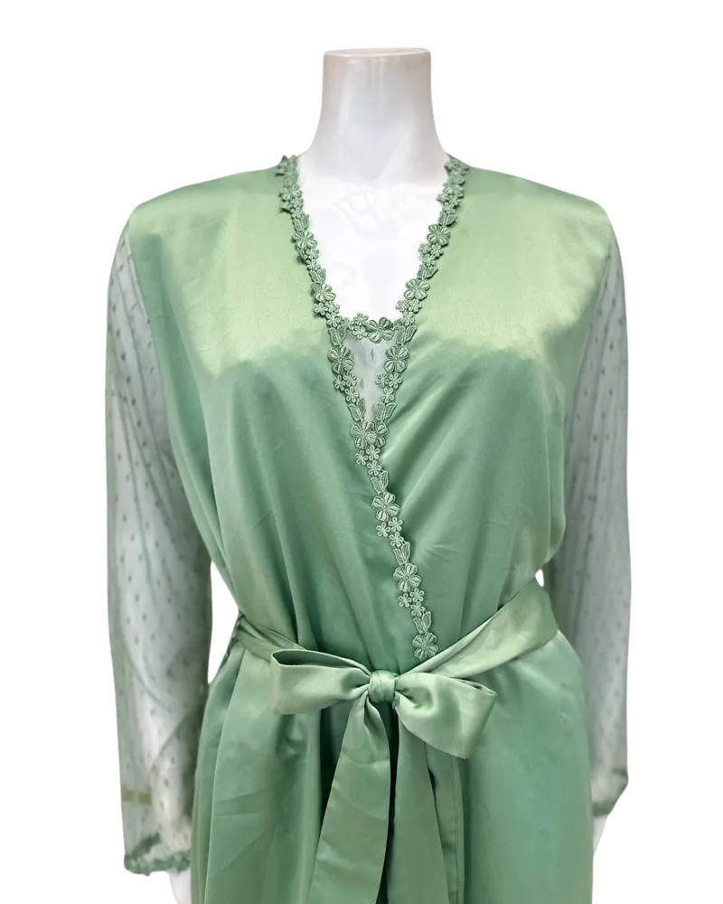 Flora Nikrooz Forest Green Showstopper Chemise & Robe Set