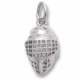 Goalie Mask Charm In 14K White Gold