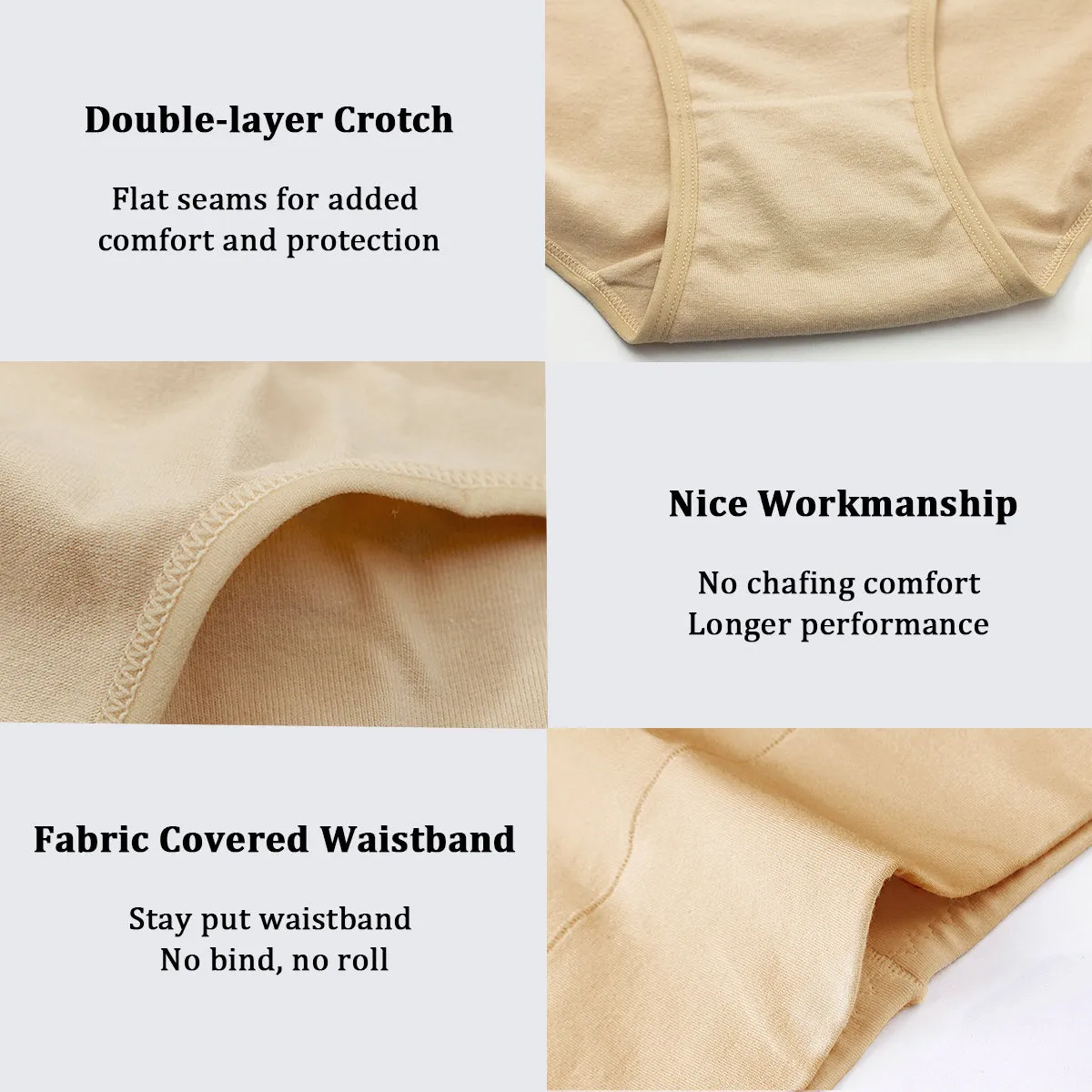 High Waist Cotton Panties and Full Brief Panties for Women (Pack of 10)