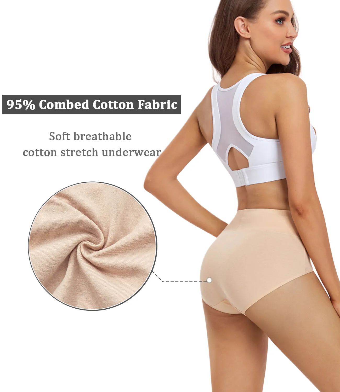 High Waist Cotton Panties and Full Brief Panties for Women (Pack of 10)