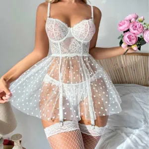 Leah Two Piece Babydoll Lingerie Set