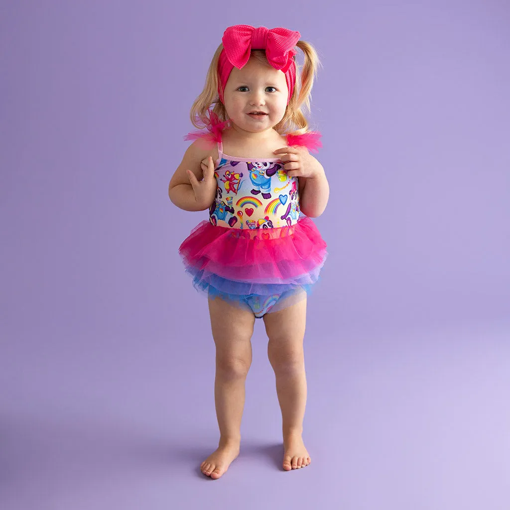 Lisa Frank® Panda Painter Tulle Smocked Bodysuit Dress