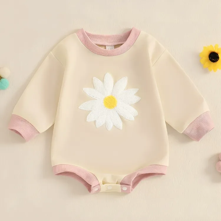 Long Sleeve Daisy Baby Bodysuit