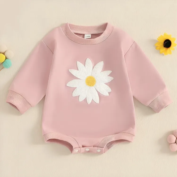 Long Sleeve Daisy Baby Bodysuit