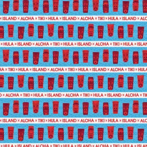 Masks & Words - Blue/Red