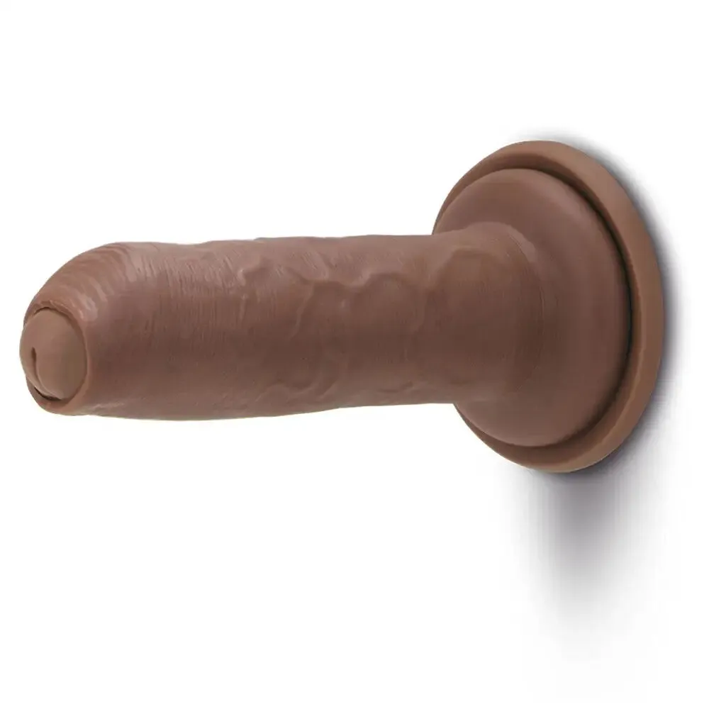 Me you us Uncut Flesh Brown Silicone Dildo with Suction Cup