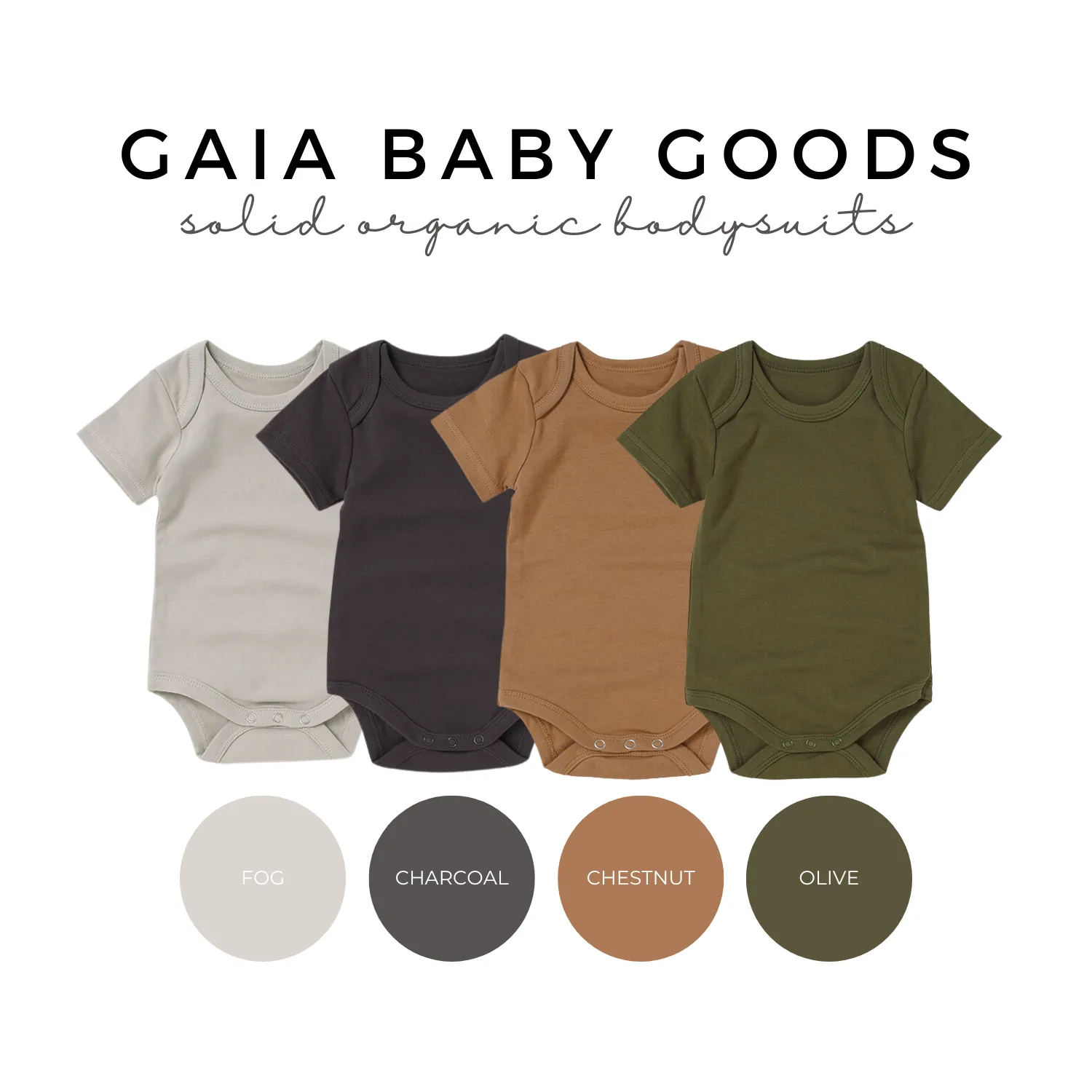 Multi-Pack Solid Organic Bodysuits