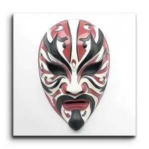 Mystic Mask: Red & Black Swirls Artistry