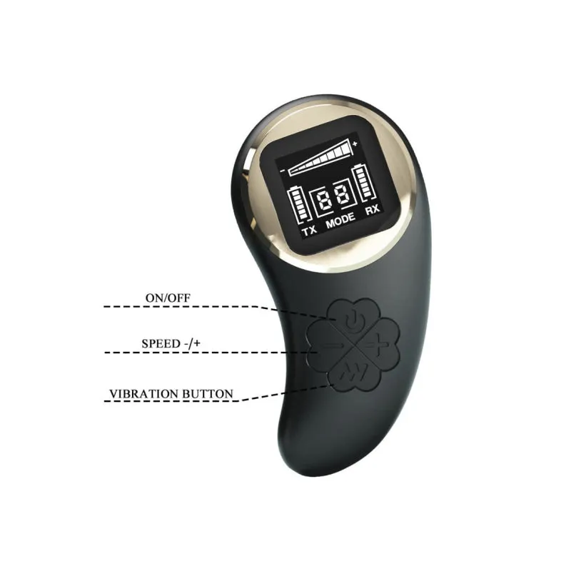 Nathan Double Pleasure Remote Control Vibrator -  Black