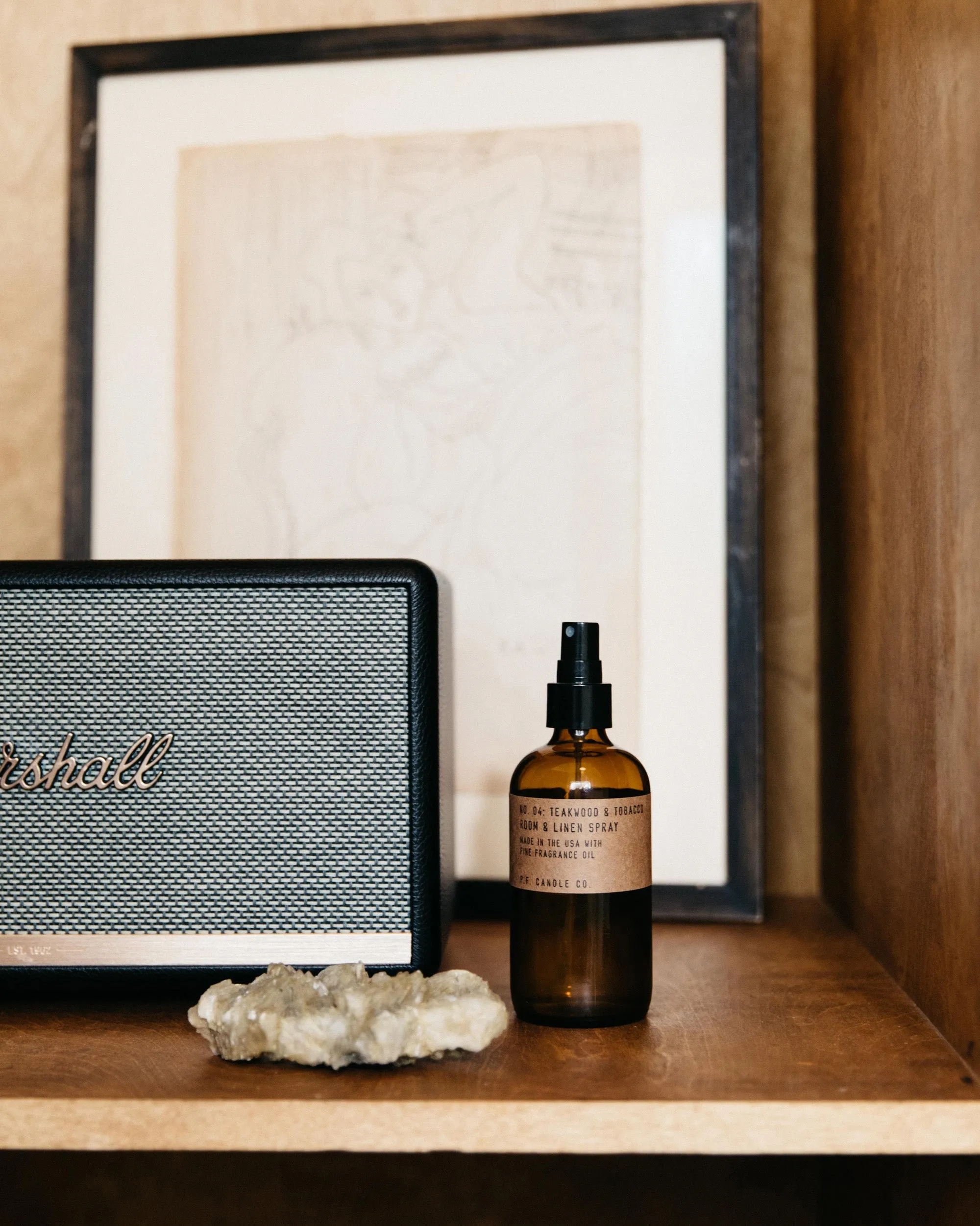 P.F. Candle Co. Room & Linen Spray Large - Teakwood & Tobacco