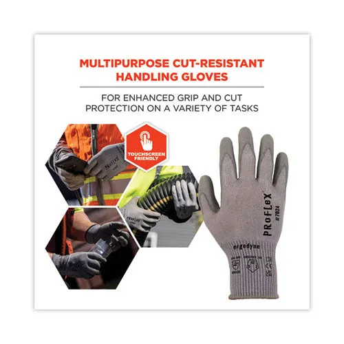 Proflex 7024 Ansi A2 Pu Coated Cr Gloves, Gray, Small, Pair, Ships In 1-3 Business Days