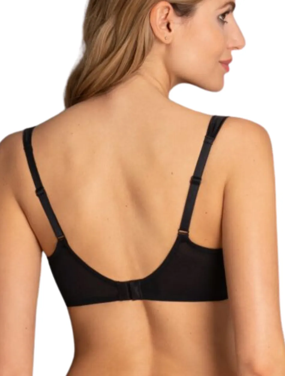 Rosa Faia Antonia Underwired Balconette Bra, Black | Rosa Faia Antonia Balconette Bra | Padded Balconette