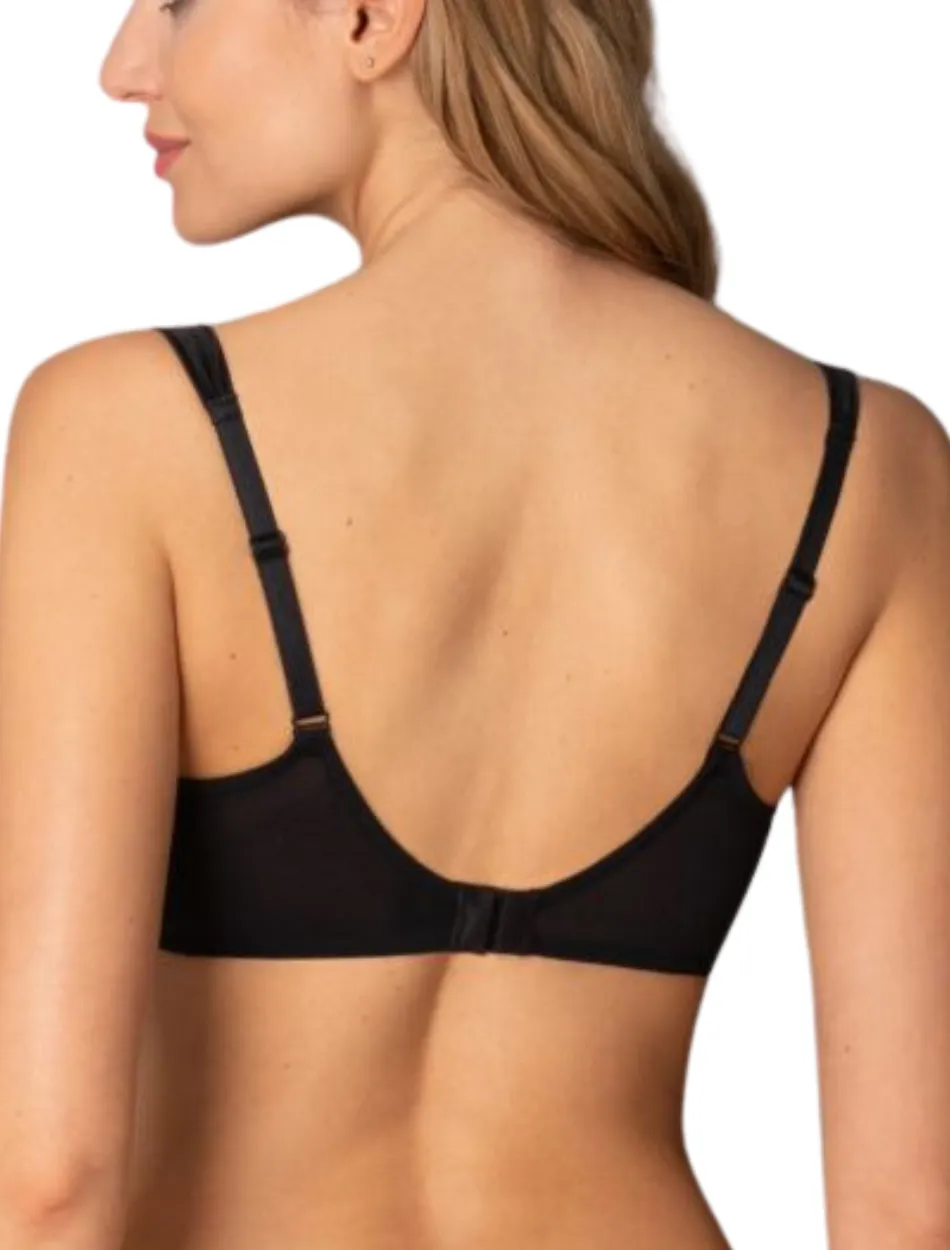 Rosa Faia Antonia Underwired Balconette Bra, Black | Rosa Faia Antonia Balconette Bra | Padded Balconette
