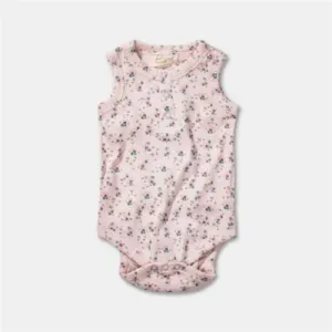 Sapling Child Waffle Tank Bodysuit (Honeysuckle)